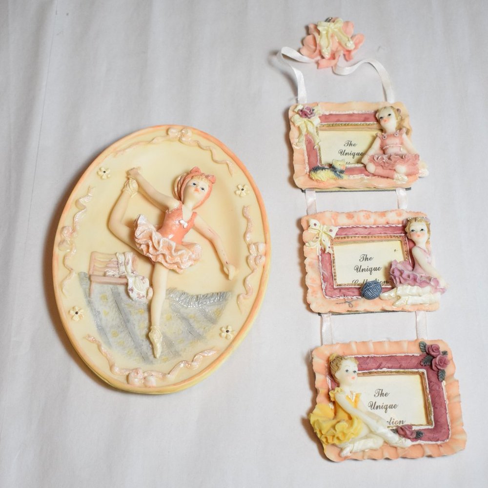 Ballerina wall hanging deco set, New